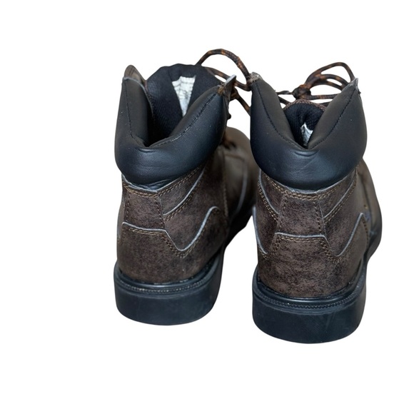 Brahma Mens 5.5 Womens 7 Steel Toe Work Boots Brown Oil & Slip Resistant Lace Up - Picture 5 of 8